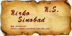 Mirko Sinobad vizit kartica